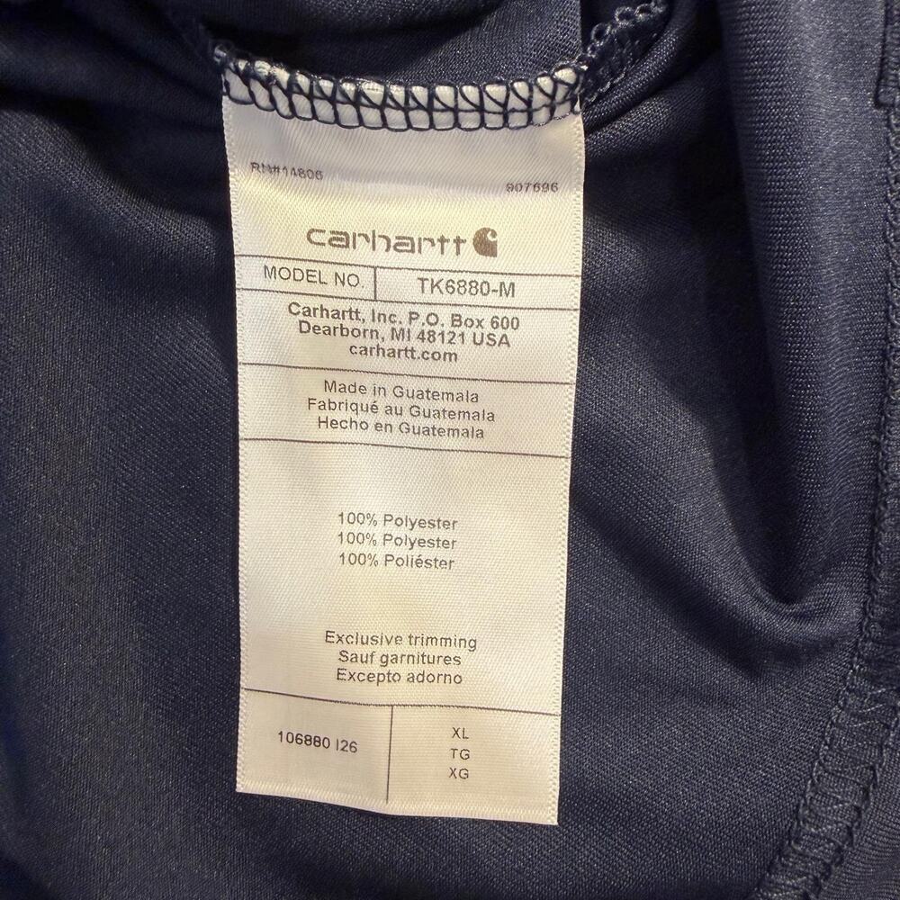 New Carhartt Force Shirt mens XL Blue Short sleeve polo Snag Resistant Pocket - Picture 7 of 12